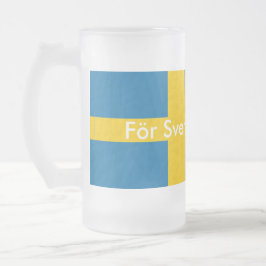 Caneca De Cerveja Vidro Jateado För Sverige-i tiden