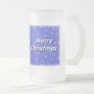 Caneca De Cerveja Vidro Jateado Forsty Felry Christmas Frost