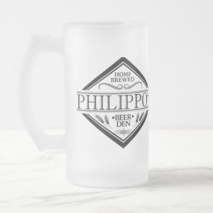 Caneca De Cerveja Vidro Jateado Fosco