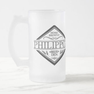 Caneca De Cerveja Vidro Jateado Fosco