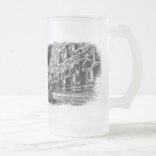 Caneca De Cerveja Vidro Jateado Fosco, 473 ml