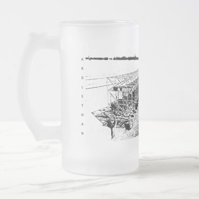 Caneca De Cerveja Vidro Jateado Fosco, 473 ml (Esquerda)
