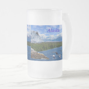 Caneca De Cerveja Vidro Jateado Fosco Alasca Beer Mug