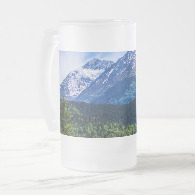Caneca De Cerveja Vidro Jateado Fosco Beer Mug (Frente Esquerda)