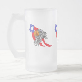 Caneca De Cerveja Vidro Jateado Fosco Beer Mug : Águia
