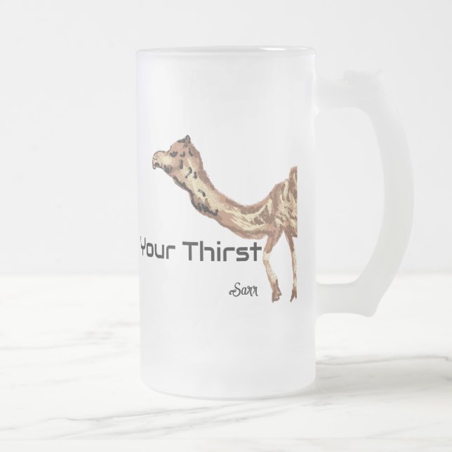 Caneca De Cerveja Vidro Jateado Fosco Beer Mug: Desligue sua sede (Direita)