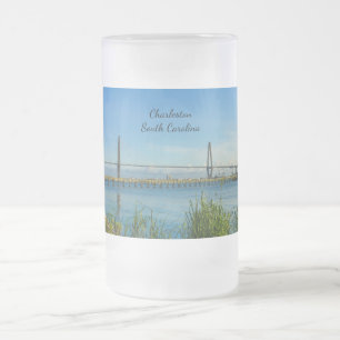 Caneca De Cerveja Vidro Jateado Fosco Cênico da Ponte Arthur Ravenel