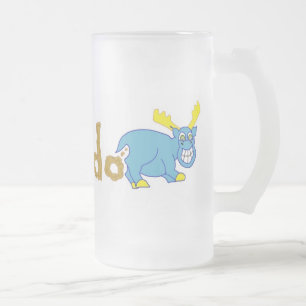 Caneca De Cerveja Vidro Jateado Fosco Colorado Mooser Beer Mug