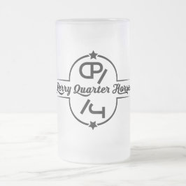 Caneca De Cerveja Vidro Jateado Fosco com logotipo preto