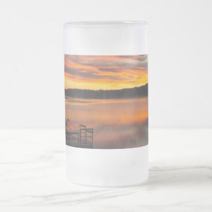 Caneca De Cerveja Vidro Jateado Fosco da manhã