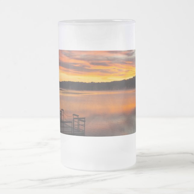 Caneca De Cerveja Vidro Jateado Fosco da manhã (Centro)