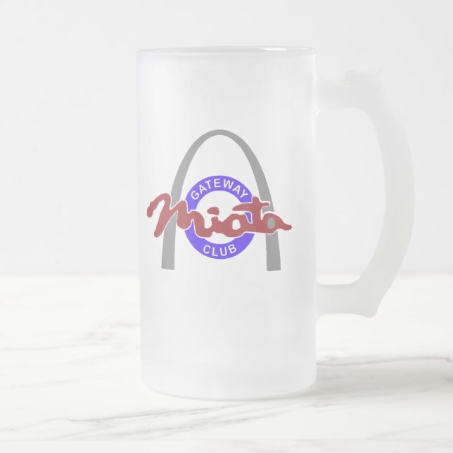 Caneca De Cerveja Vidro Jateado fosco de 10oz ou 16oz, Mug de logotipo duplo (Direita)