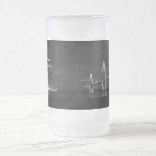 Caneca De Cerveja Vidro Jateado Fosco De Cinza Arthur Ravenel Night Pano Greyscale