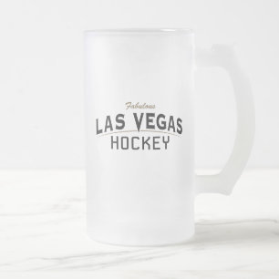 Caneca De Cerveja Vidro Jateado Fosco de Hockey em Las Vegas