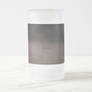 Caneca De Cerveja Vidro Jateado Fosco De Pesca De Fogueira Precoce