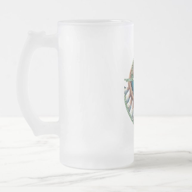 Caneca De Cerveja Vidro Jateado Fosco de vidro, 16 oz (Esquerda)