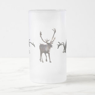 Caneca De Cerveja Vidro Jateado Fosco de vidro com caribu