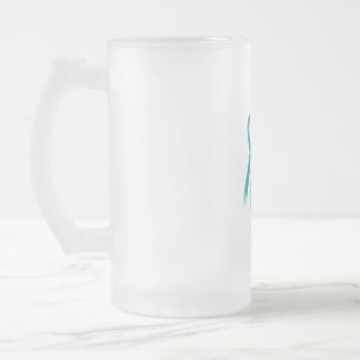 Caneca De Cerveja Vidro Jateado Fosco de vidro com Design Abstrato
