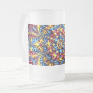 Caneca De Cerveja Vidro Jateado Fosco de vidro com design romeno