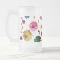 Fosco De Vidro - Design de Explosão Floral (16oz)