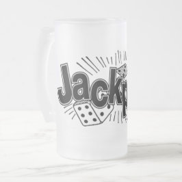 Caneca De Cerveja Vidro Jateado Fosco de vidro do Jackpot