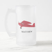 Fosco De Vintage Red Airplane