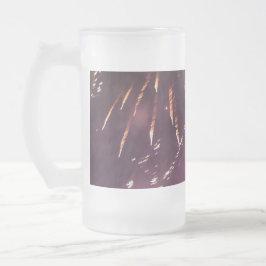 Caneca De Cerveja Vidro Jateado Fosco do Fireworks Mug