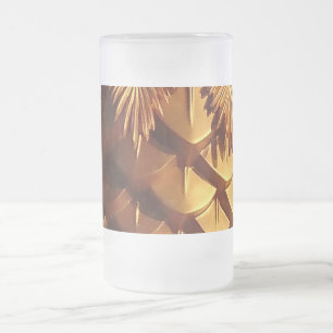 Caneca De Cerveja Vidro Jateado Fosco Dourado Folheto de vidro do Fosco de 16 oz