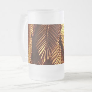 Caneca De Cerveja Vidro Jateado Fosco Dourado Folheto de vidro do Fosco de 16 oz