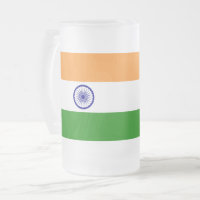 Fosco Glass Mug com bandeira da Índia
