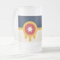 Fosco Glass Mug com bandeira de Tulsa, Oklahoma