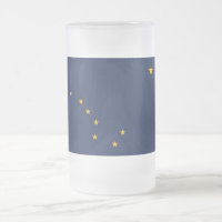 Fosco Glass Mug com bandeira do Alasca, EUA