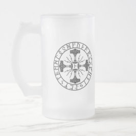 Caneca De Cerveja Vidro Jateado Fosco Glass Mug, Valhalla Oliver | Mjollnir