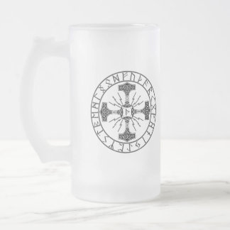 Caneca De Cerveja Vidro Jateado Fosco Glass Mug, Valhalla Oliver | Mjollnir