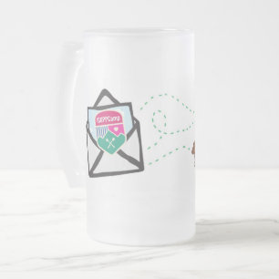 Caneca De Cerveja Vidro Jateado Fosco IGGPPCamp Mug