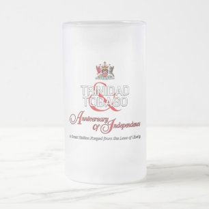 Caneca De Cerveja Vidro Jateado Fosco Mug de Independência T&T