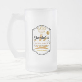 Caneca De Cerveja Vidro Jateado Fosco Personalizado