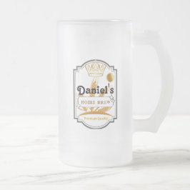 Caneca De Cerveja Vidro Jateado Fosco Personalizado