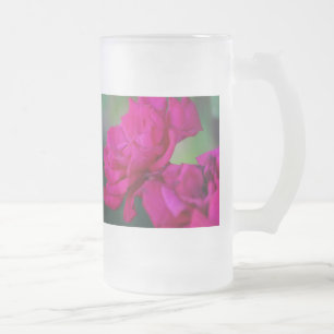 Caneca De Cerveja Vidro Jateado Fosco Rosa Cor-de-Rosa, Colhida