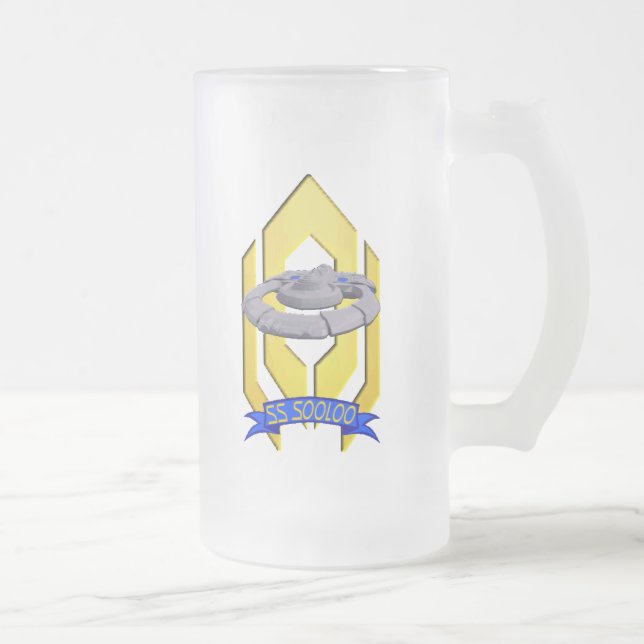 Caneca De Cerveja Vidro Jateado Fosco Sooloo Mug (Direita)