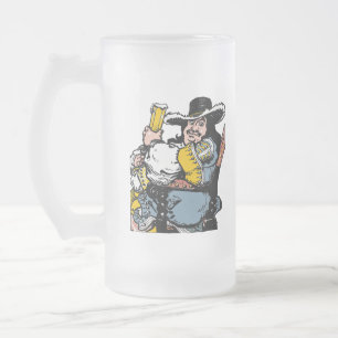 Caneca De Cerveja Vidro Jateado Fosco Vintage 1800's Beer Glass Mug