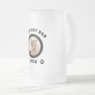 Caneca De Cerveja Vidro Jateado Foto personalizada do melhor Pai de Cat
