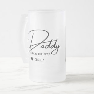Caneca De Cerveja Vidro Jateado Foto personalizada do melhor Pai de todos os Dias