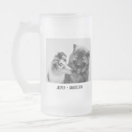 Caneca De Cerveja Vidro Jateado Foto personalizada simples e moderna do Pessoas