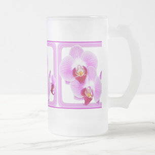Caneca De Cerveja Vidro Jateado Fotografia Floral Orquídea Radiante / Quadro Quad