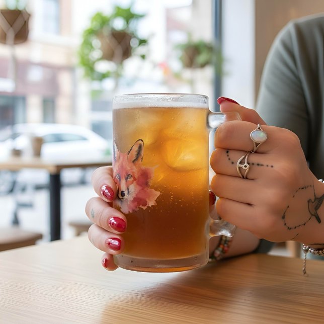 Caneca De Cerveja Vidro Jateado Fox Mug (Criador carregado)