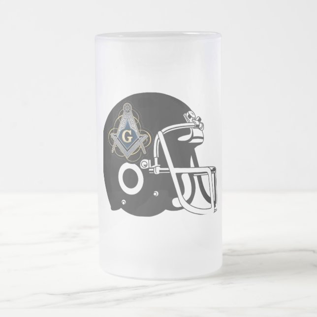Caneca De Cerveja Vidro Jateado Freemason (Centro)