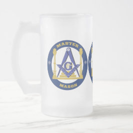 Caneca De Cerveja Vidro Jateado Freemason