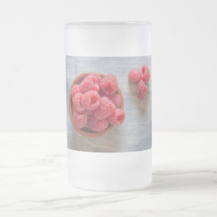 Caneca De Cerveja Vidro Jateado Fresh raspberries in a bowl