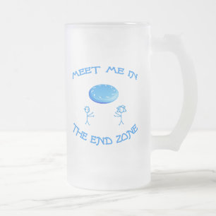 Caneca De Cerveja Vidro Jateado Frisbee do end zone